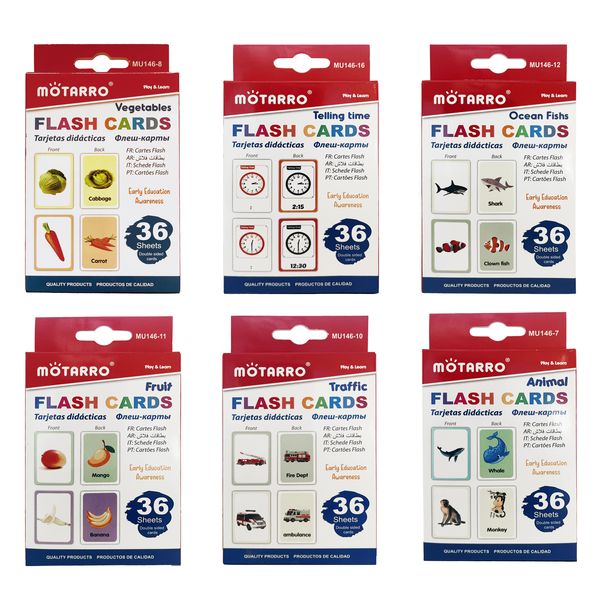 Kids Play and Learn Flash Cards - Set of 6
