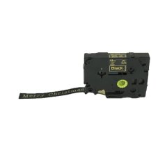 PUTY Compatible Brother Ribbon TZ-R334 Gold on Black 12mm Tape