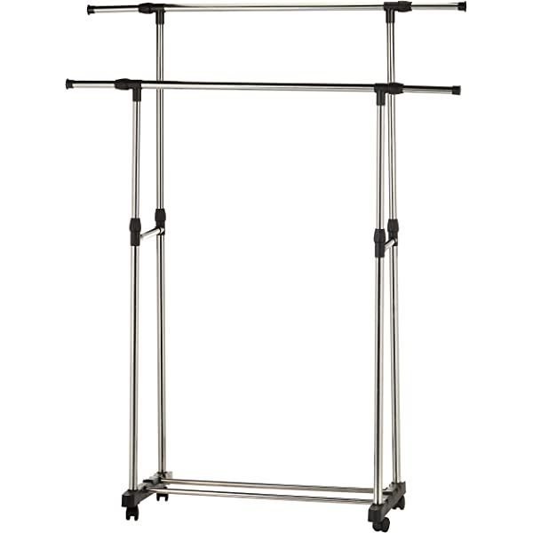 Telescopic Double Pole Rack For Clothes