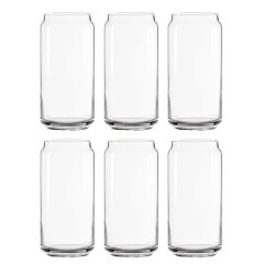 CANN GLASS - 6 Piece Can-Shaped Glass Set (500ml Each)