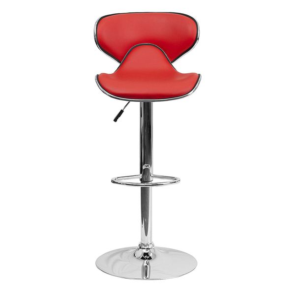 Ergonomic Bar Stool - Red
