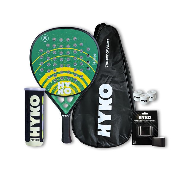 HYKO 360 Green Padel Combo - All In One Kit - Pro Tour Balls