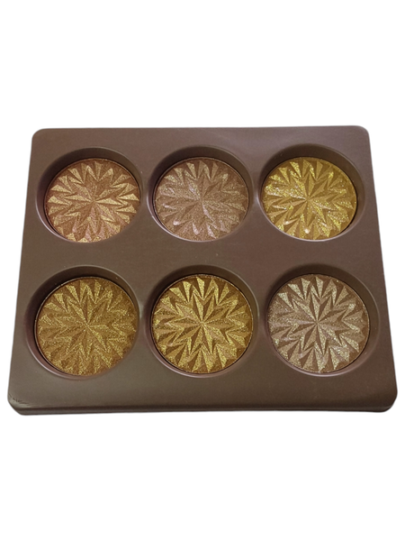 6-Colours 3D Highlight Shimmer Powder Palette