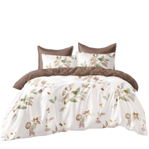 Linen Boutique - Duvet Cover Set Reversible-WhiteSavonaFloral