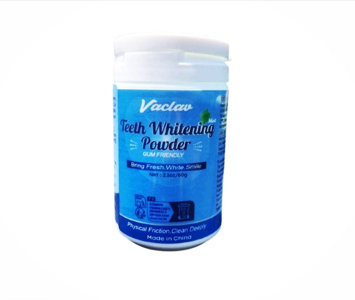 Vaclov Teeth Whitening Powder, Mint Fresh, Removes Stains,Brightens Smile.