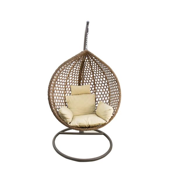 Metal Swinging Chair with Cushions