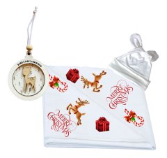 Swaddle, Newborn Beanie &amp; Bauble-First Christmas-Boy