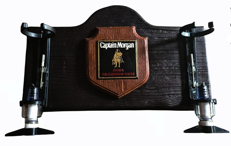 Captain Morgan 2 Optic Liquor Dispenser (Dark Wood)