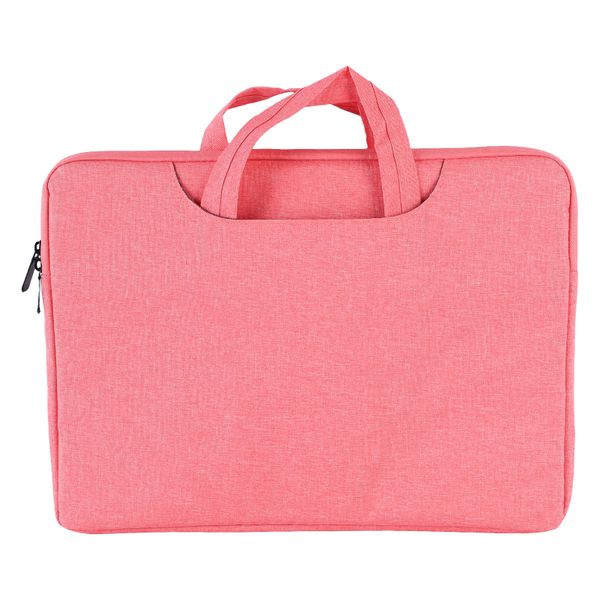 15.6in Laptop Bag Water Resistant Oxford Cloth Slim Computer Carry CasePink