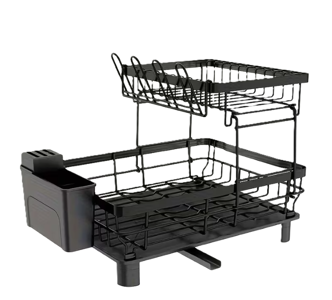 Rust-Proof Large 2 Tier Stainless Steel Dish Rack