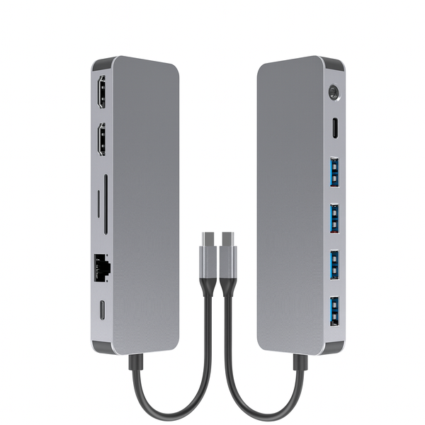 Multi-functional 13-in-1 USB-C Adapter Hub Docking Station-Type C Interface