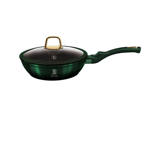 Berlinger Haus 24cm Titanium Coating Deep Fry Pan with Lid - Emerald