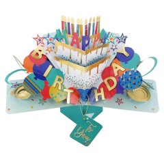 3D Pop-up Card - Birthday - 3-tiered Cake