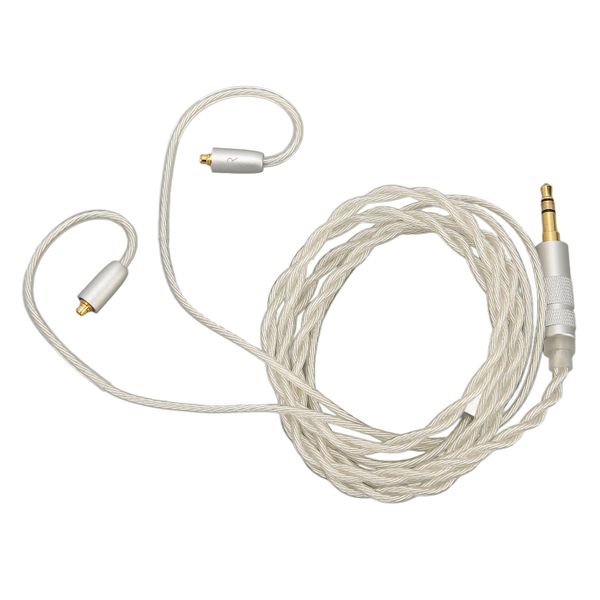 Professional Silver Plated Copper Earphone Cable for SE425 SE535 SE846 - 47.2in Headphone Cable Replacement