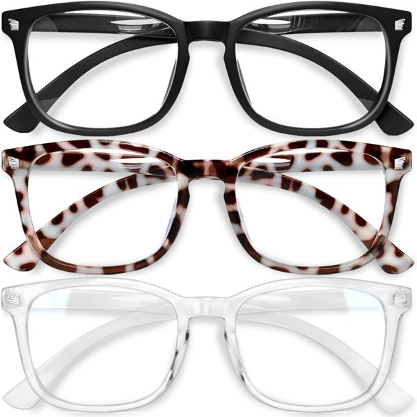 3Pc Women Blue Light Glasses - Eye Strain Relief, Sleep Aid, Computer Use