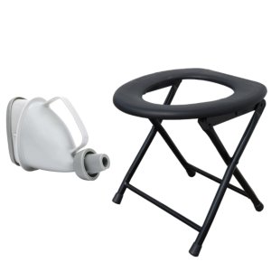 Portable Pee Funnel with Portable Camping Toilet Chair Set Outdoor Camping