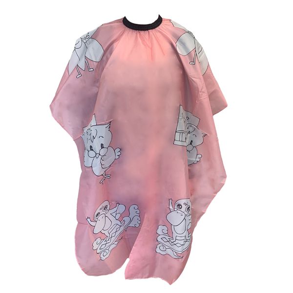 Cutting Kiddies Cape - with Clip - Pink with Cartoons