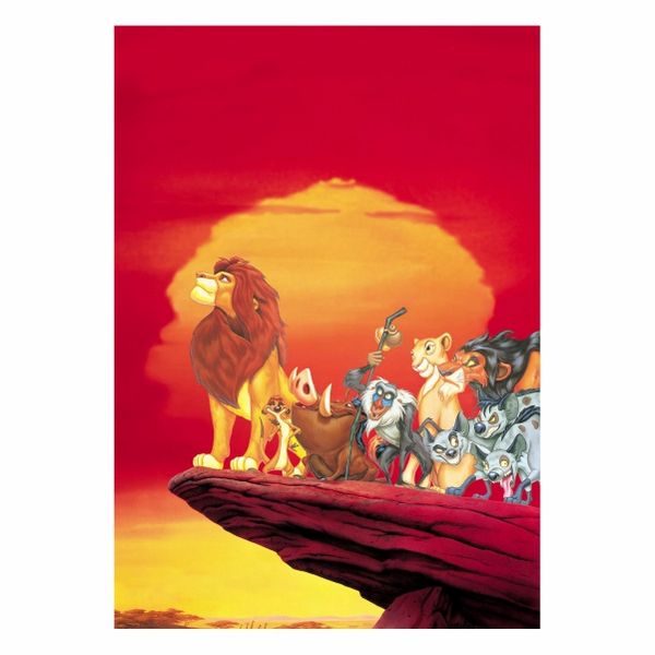 Lion King Cartoon Red - A1 Poster
