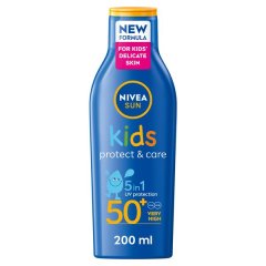 NIVEA SUN Kids Protect &amp; Moisture 5in1 Sun Protection Lotion SPF50+, 200ml