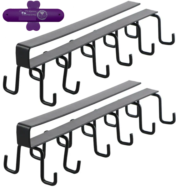 2 Kitchen Under Cupboard Cutlery Hook Rack