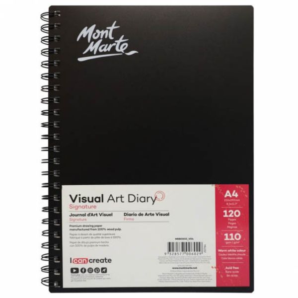 Mont Marte Visual Art Diary 110gsm A4 120 Page