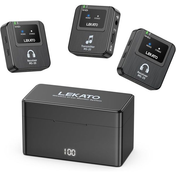LEKATO MS-20 2.4G Wireless In-Ear Monitor System Set