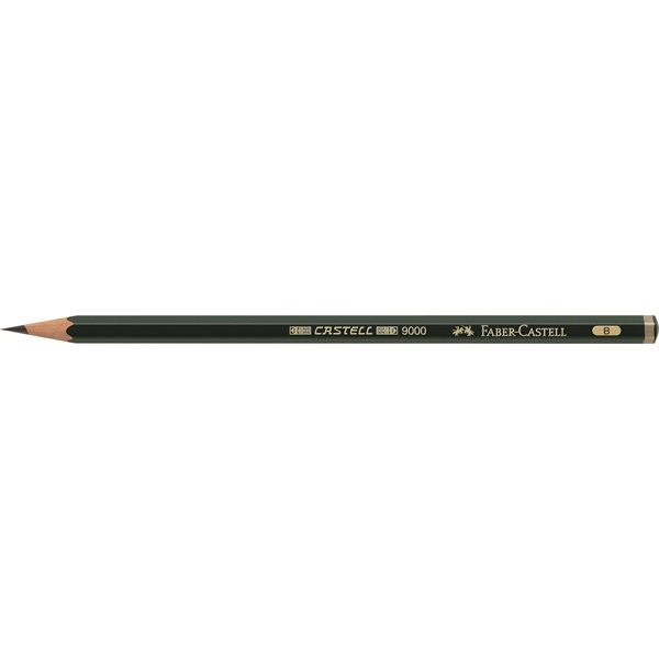 Faber-Castell 9000 Drawing Pencil - B (Box of 12)