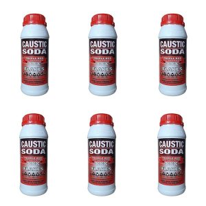 TRIPLE RED Caustic Soda Flakes 1kg ( 6 Pack )
