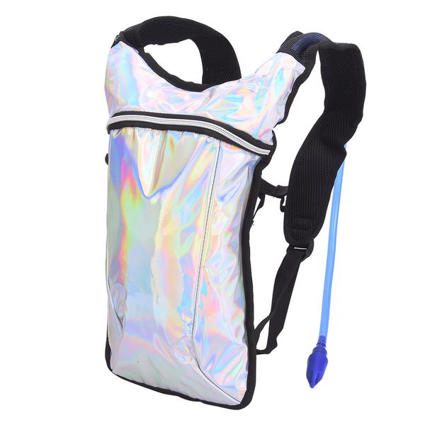 R-003 Outdoor Water Bag Backpack 2 Independent Interlayer Silver