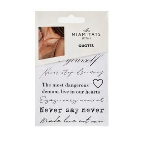 Set of Temporary QUOTES (9 tattoos)