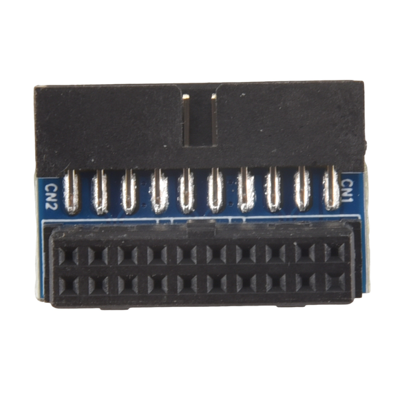 Black Usb 3.0 20Pin Male To Female L Turn Right Angle Power Adapter