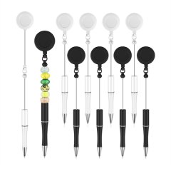 10Pcs Bead Pens Black Ink Ballpoint Pen Diy Pen