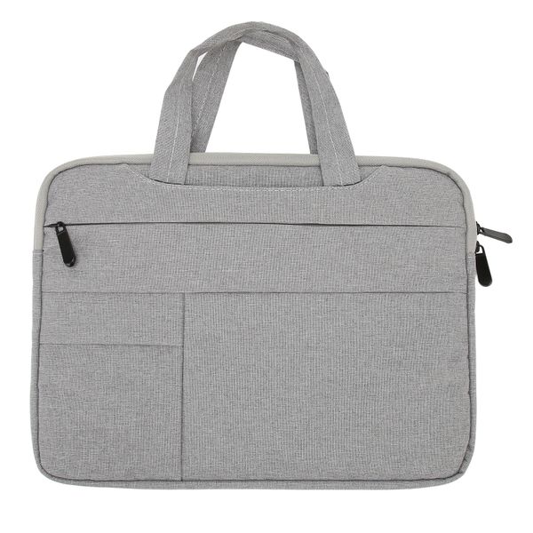 Laptop Case Waterproof Double Zipper Laptop Protective Sleeve Gray 15Inch
