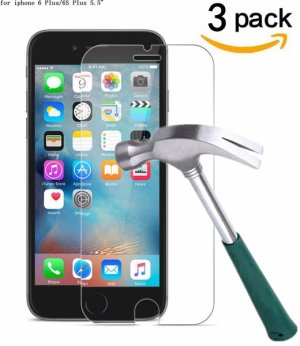 Premium Tempered Glass Film Screen Protector 2.5D for iPhone 6 Plus/ 6s Plus (3-pack)