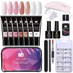 Poly Extension Nail Gel Kit (16-Piece) Professional Starter Set with