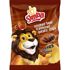 Simba Smoked Beef Potato Chips 36g - Box of 48 Packets | Bulk Snack Pack