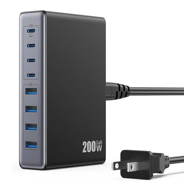 ZETX200W GaN 200W Gan Ultra-Fast, Compact &amp; Powerful multi device Charger