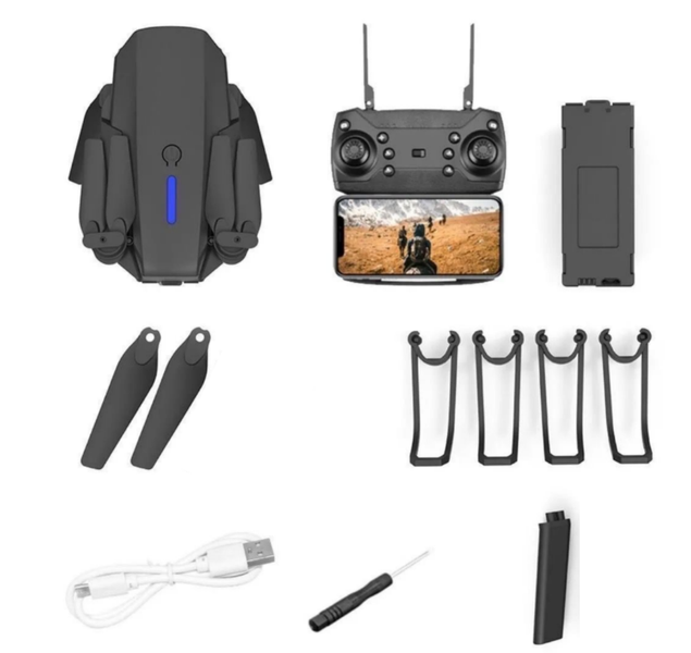 Two-battery 4K durable folding drone E88