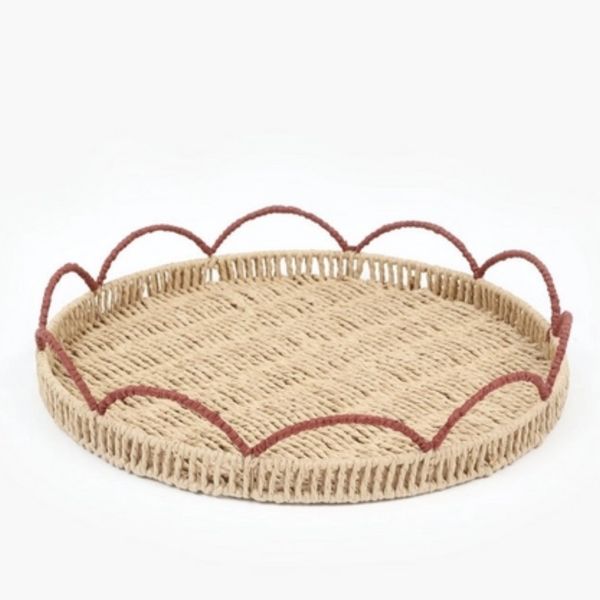 MwaMe Beige Rooser Serving Tray