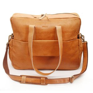 Minx Genuine Leather Kaisley Nappy Bag Soft Tan