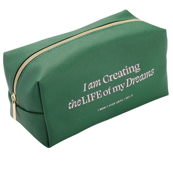 Colour Me - Pencil Bag - Quotes Design (19.5 × 9 × 10cm) - Green