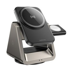 3-in-1 Wireless Magnetic Fast Charger BOROFONE BQ30 (Metal Grey) SE