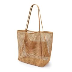 Betunich Women's Shoulder Bag, Large Capacity Foldable Mesh Bag