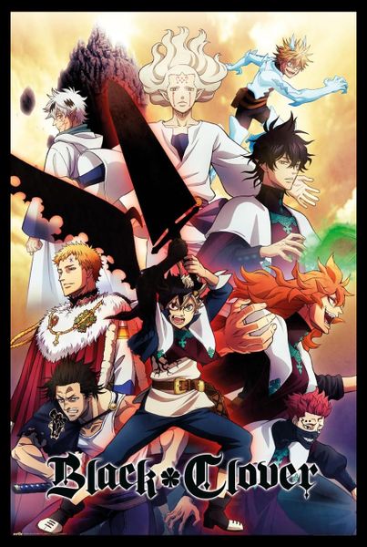 Black Clover - Arc of Reincarnation Poster with Black Frame