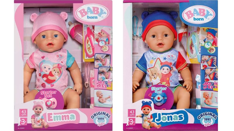 Baby Born Magic 43cm Dolls - Emma with Jonas Bundle