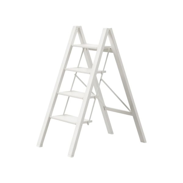 Foldable 4-Step Ladder - Anti-Slip Pedals, Aluminum Frame