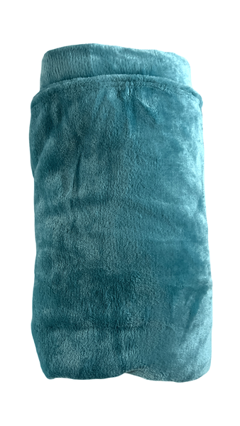 Turquoise Polyester Plain Throw