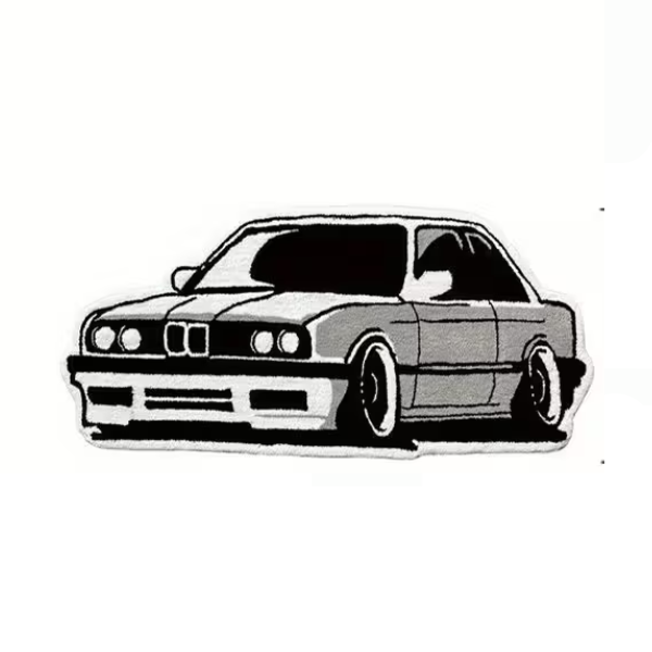 E30 Luxury Retro Car-Shaped Mat - Ultra Soft ( 50 x 100cm)