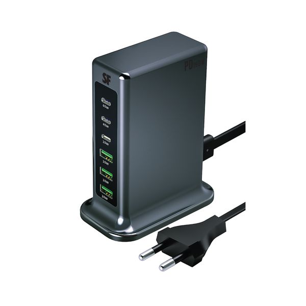 SUPA FLY Signature Series 190W 6-Port Fast Charge Tower Station Hub