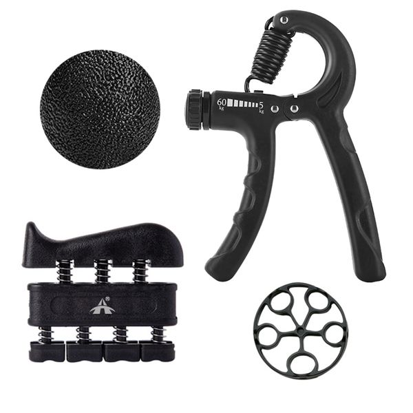 ALANES 4 in 1 Hand Grip Strengthener Hand Exerciser Set for Muscle Building